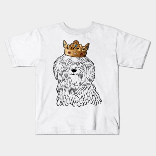 Puli Dog King Queen Wearing Crown Kids T-Shirt